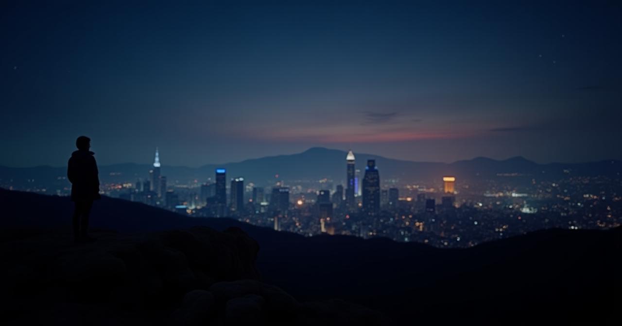 서울 대표 야경과 여행자 모습